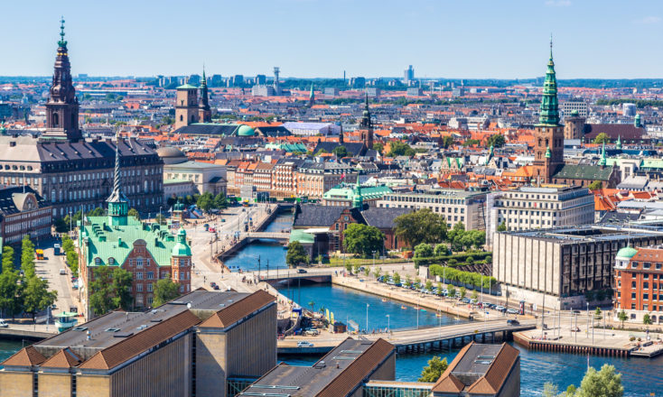 Starkregen Smart City Kopenhagen Stadtansicht Smart City Konzept